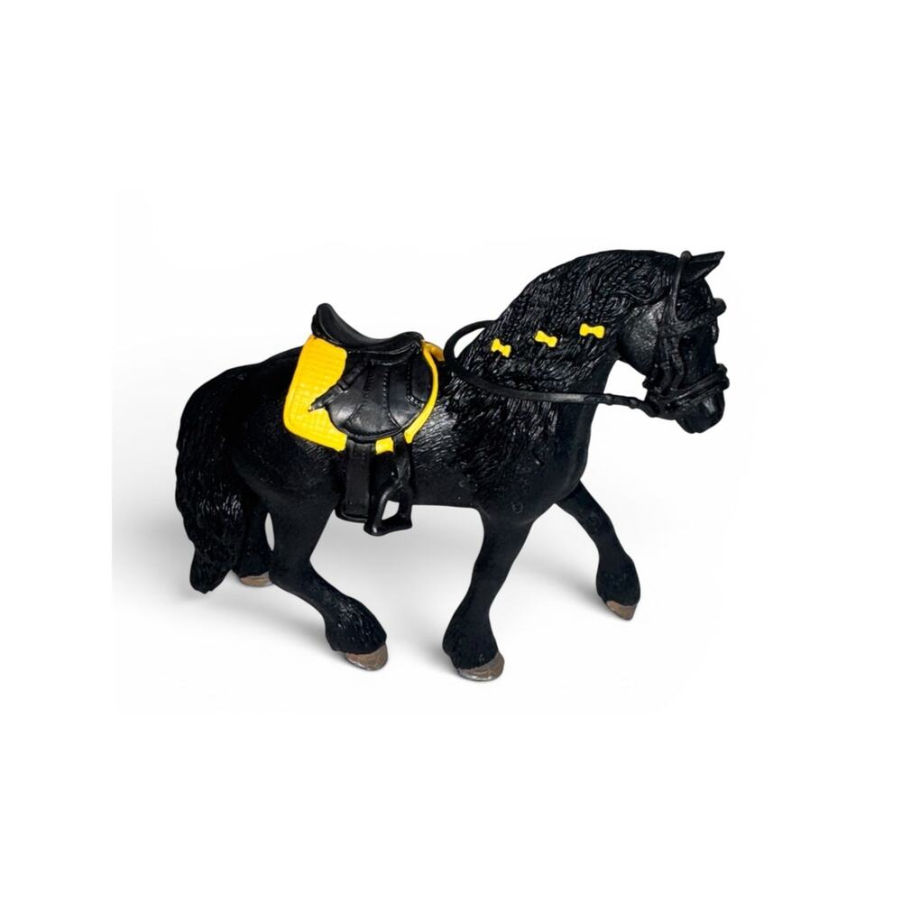 Schleich Horse Club Princess Friesian Mare Black Horse Saddle Bridle